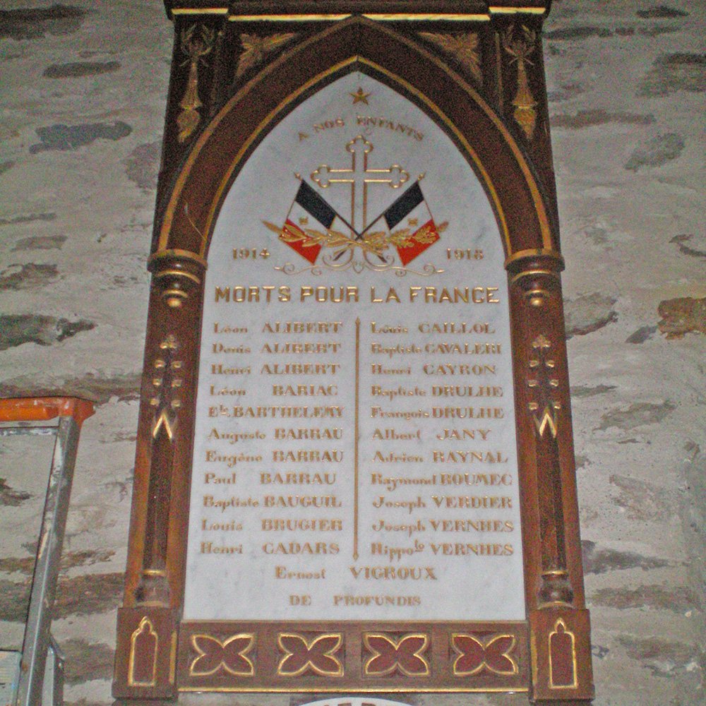 Plaque commémorative de la Grande Guerre 1914-1918 et de la seconde Guerre Mondiale - Arnaud Villefranque