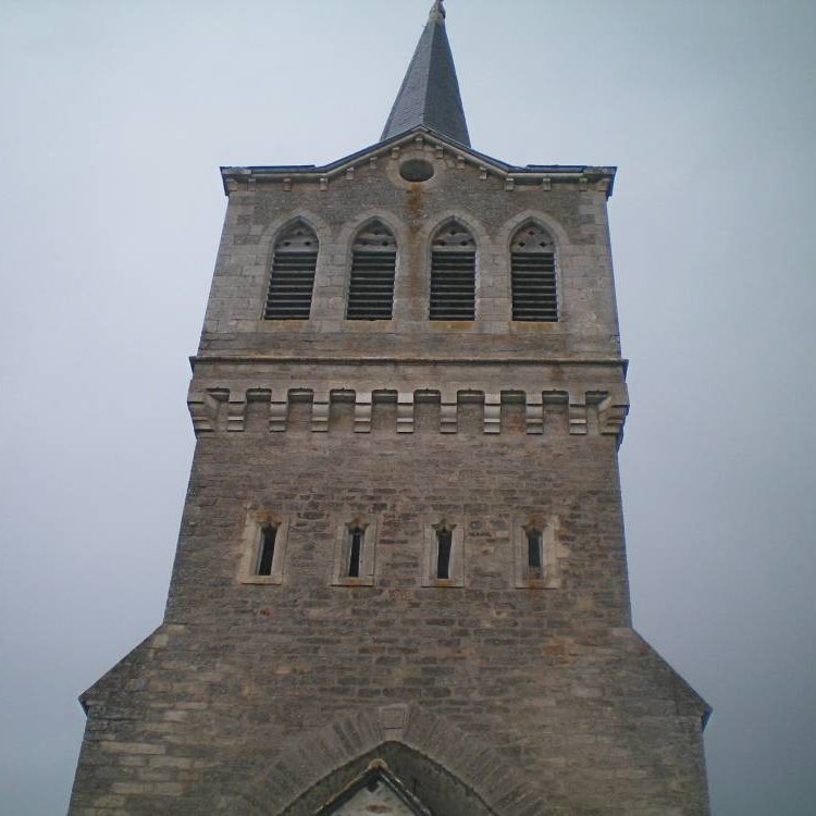 Vue générale du clocher flamand de l'église de Carcenac-Salmiech - Arnaud Villefranque