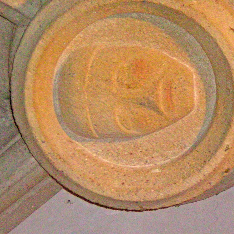 Clé de voûte à l'intérieur de l'église de Saint-amans du Ram - Arnaud Villefranque