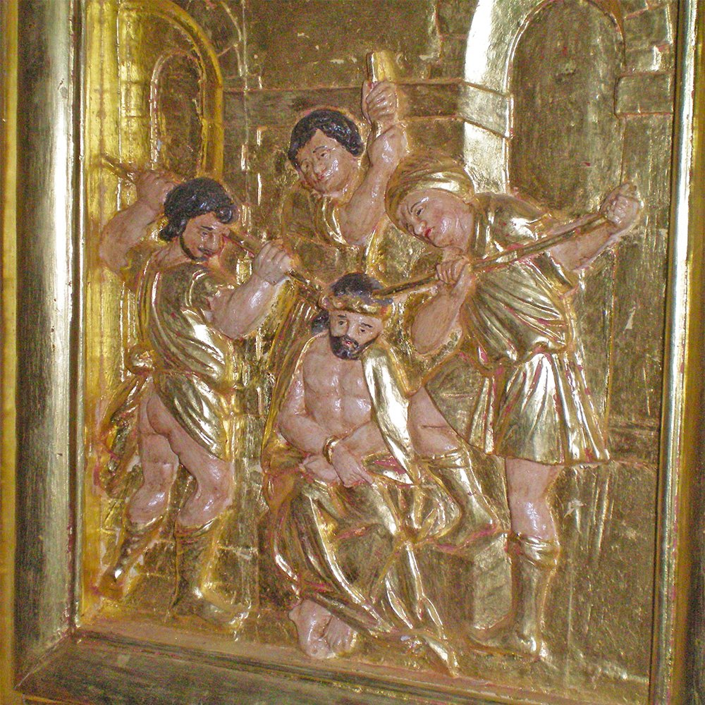 Détail du tabernacle sur le retable de l'église de Saint-Agnan - Arnaud Villefranque