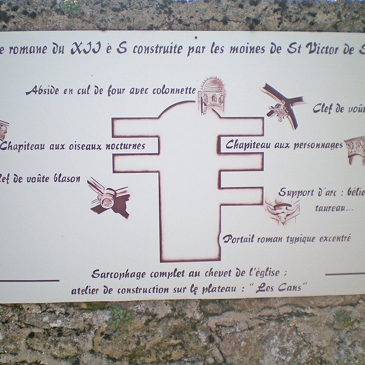 Explications à l'intérieur de l'église de Saint-Amans du Ram - Arnaud Villefranque